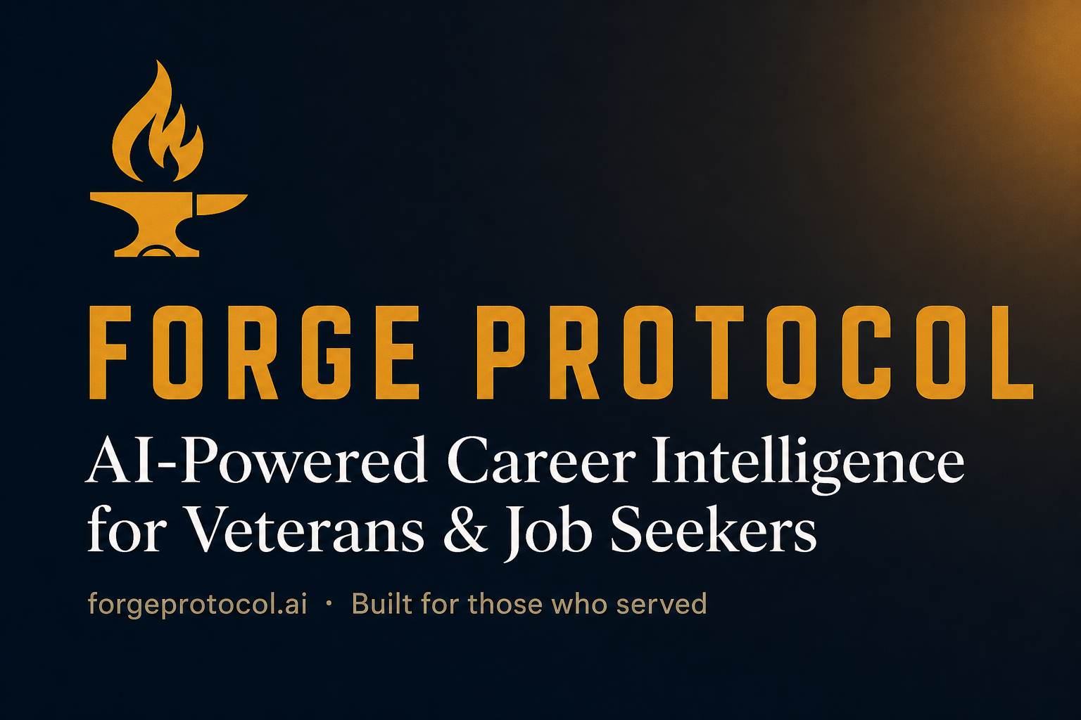 Forge Protocol — AI Resume Builder for Veterans & Career Changers